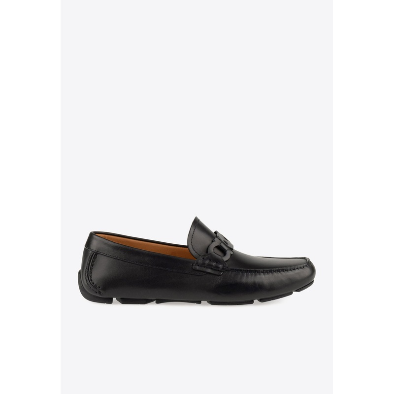 Byte Gancini Leather Loafers Black mshoesus_US 6