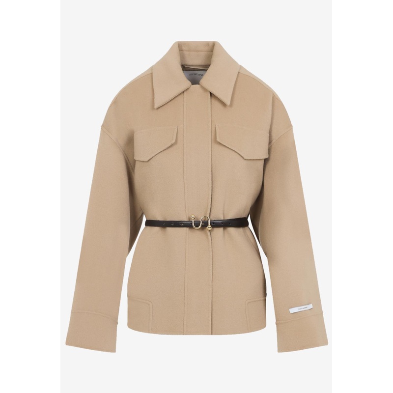 Cantore Belted Wool Coat Camel wrtwit_IT 36