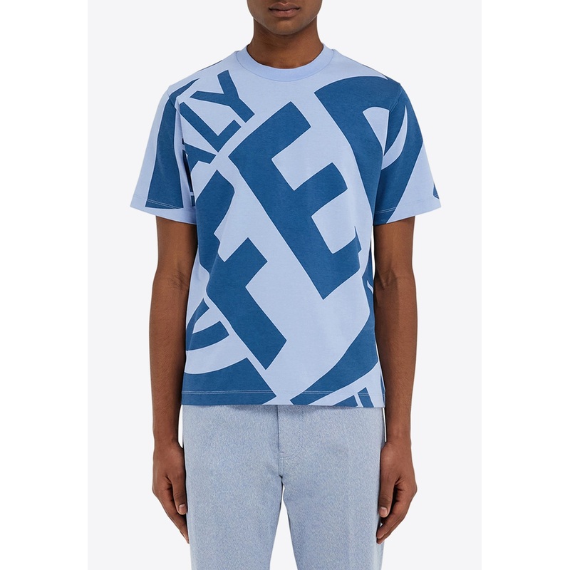 Graphic Print Short-Sleeved T-shirt Blue mrtwstd_XS
