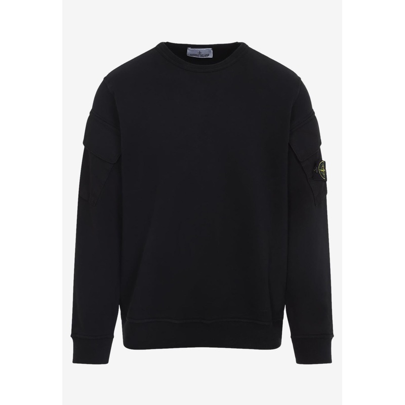 Logo Patch Pullover Sweatshirt Black mrtwstd_S