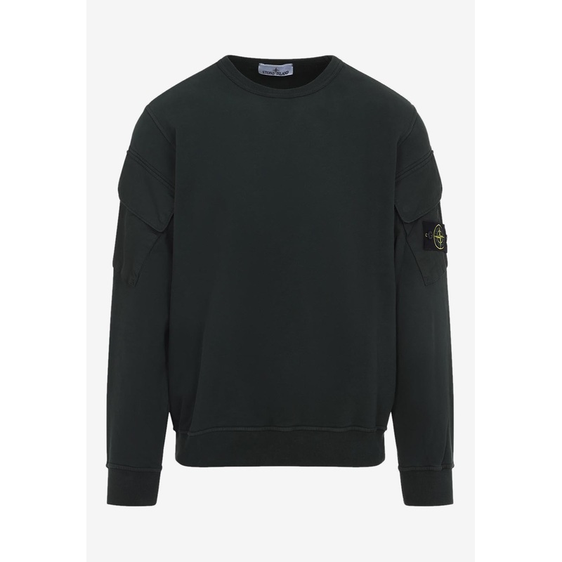 Logo Patch Pullover Sweatshirt Blue mrtwstd_S