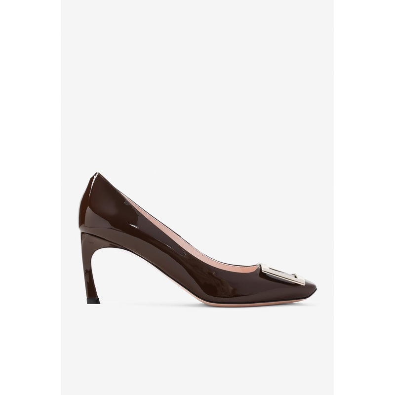 Trompette 70 Pumps in Patent Leather Brown wshoeseu_EU 36
