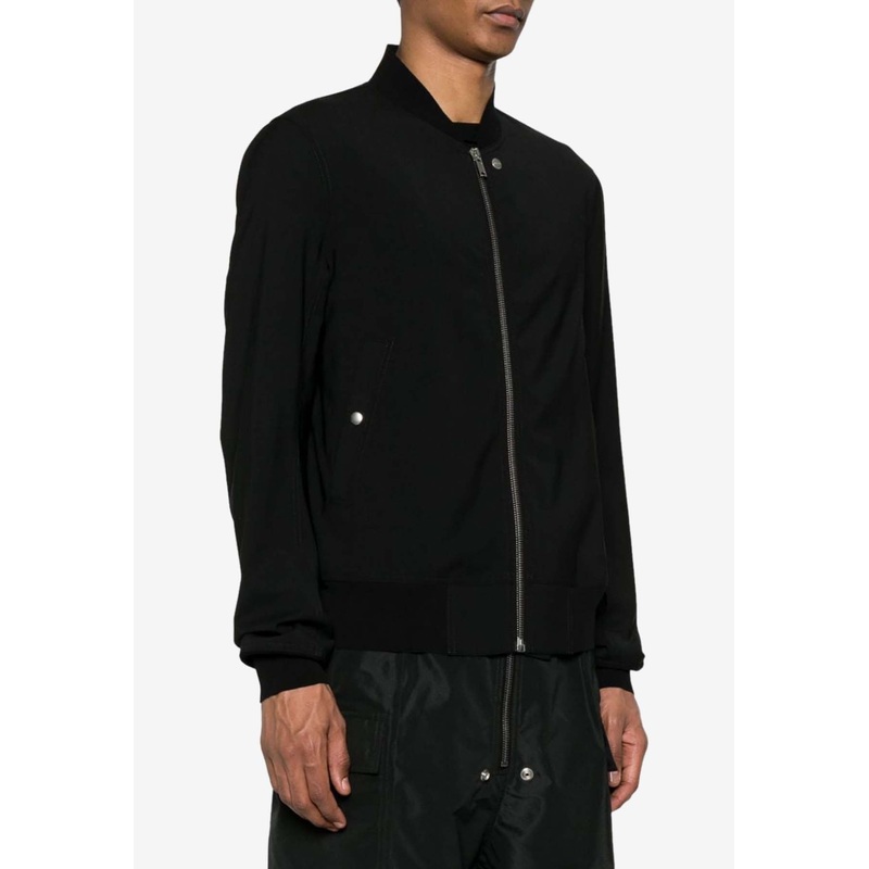 Wool Crepe Bomber Jacket Black mrtwit_IT 46