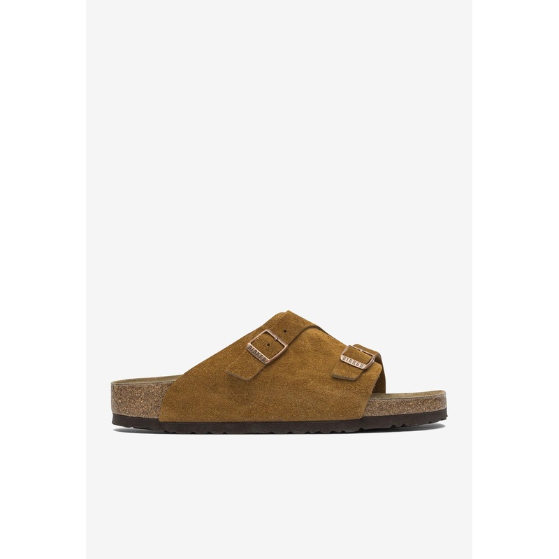 Zrich Suede Flat Sandals Brown mshoeseu_EU 40