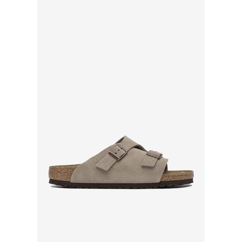 Zrich Suede Flat Sandals Taupe mshoeseu_EU 40