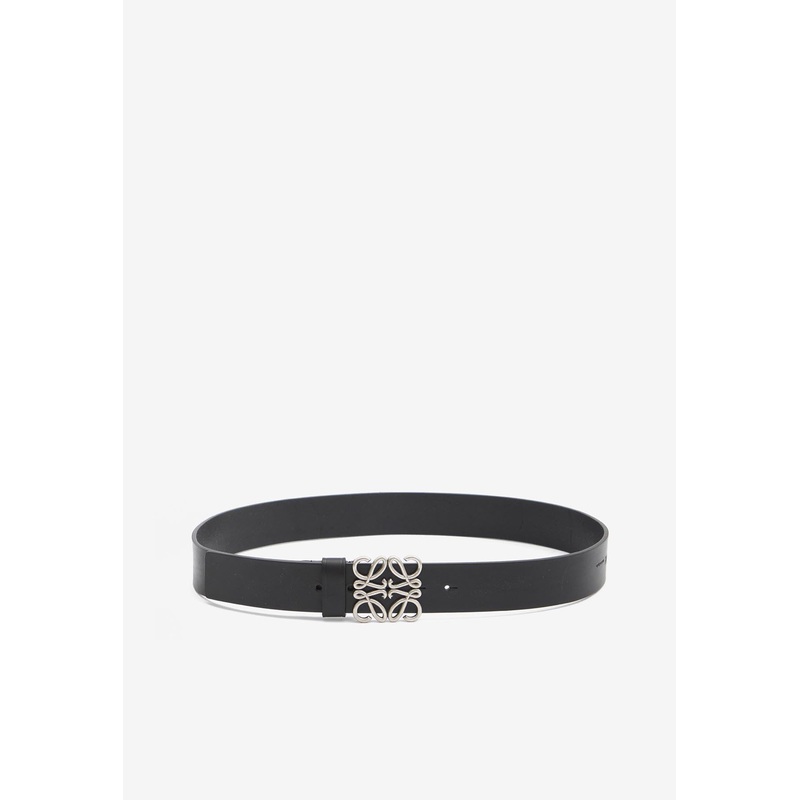 Anagram Chunky Leather Belt Black 90