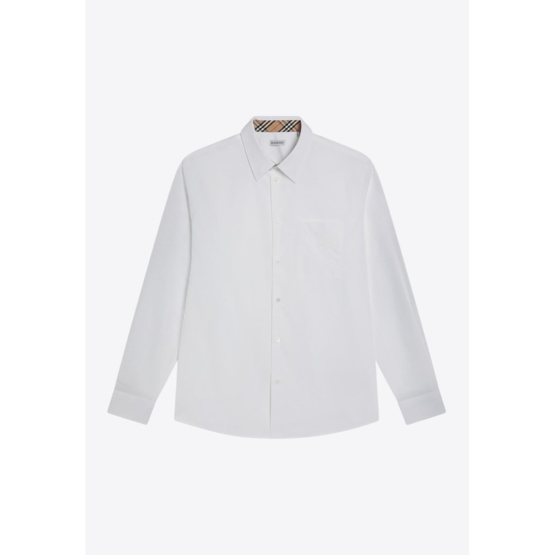 Logo Embroidered Buttoned Shirt White wrtwstd_S