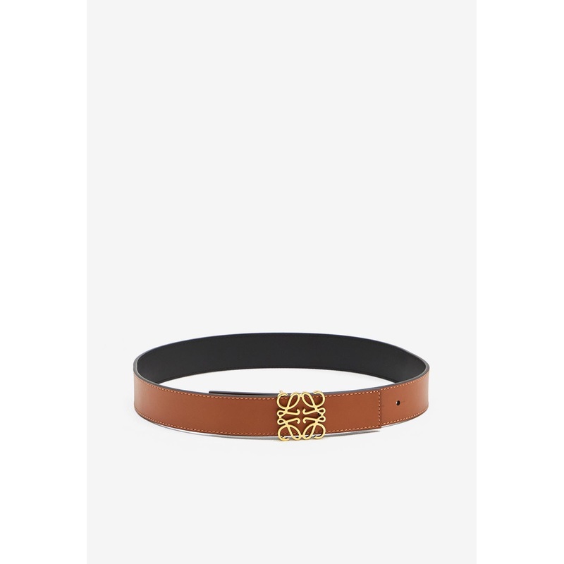 Reversible Anagram Leather Belt Brown 70