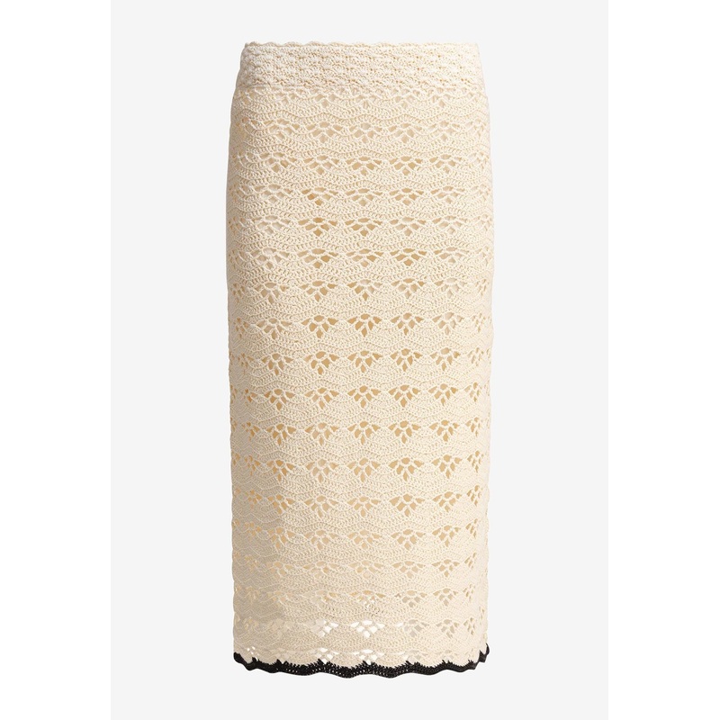 Rhiannon Crochet Knit Midi Skirt Beige wrtwzimmermann_1