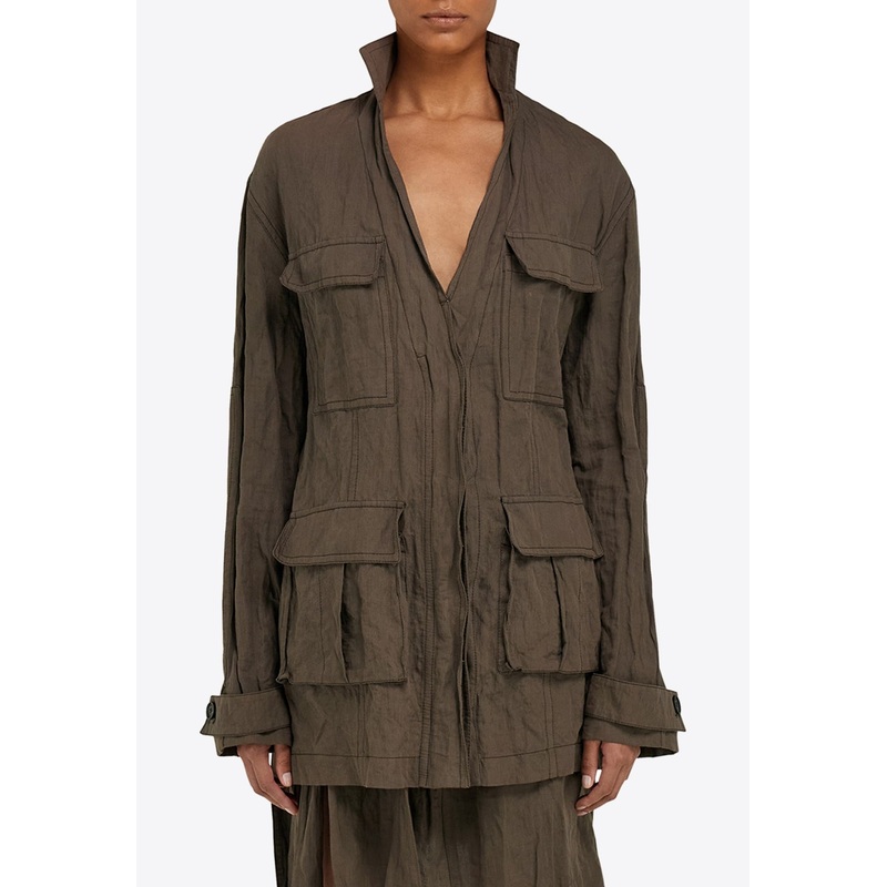 Sahara Belted Field Jacket Brown wrtwit_IT 40