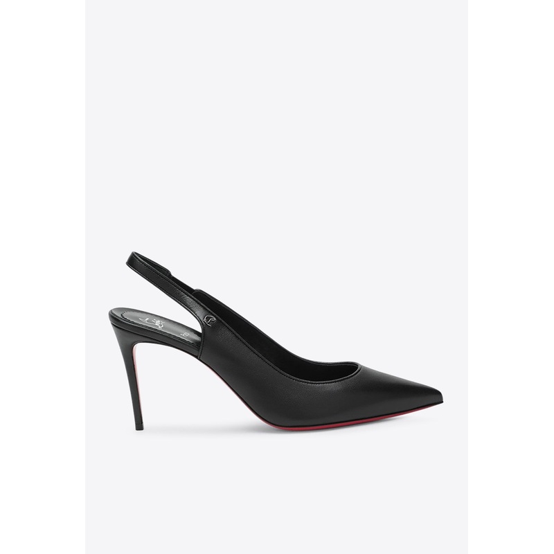 Sporty Kate 85 Nappa Leather Slingback Pumps Black wshoeseu_EU 36.5