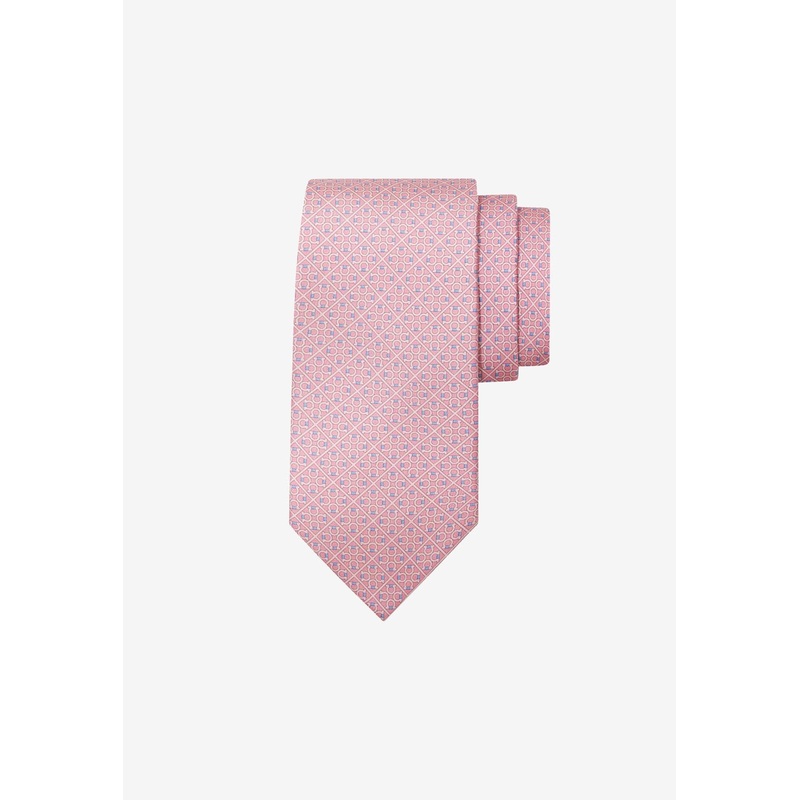 Square Gancini Silk Tie Pink Onesize