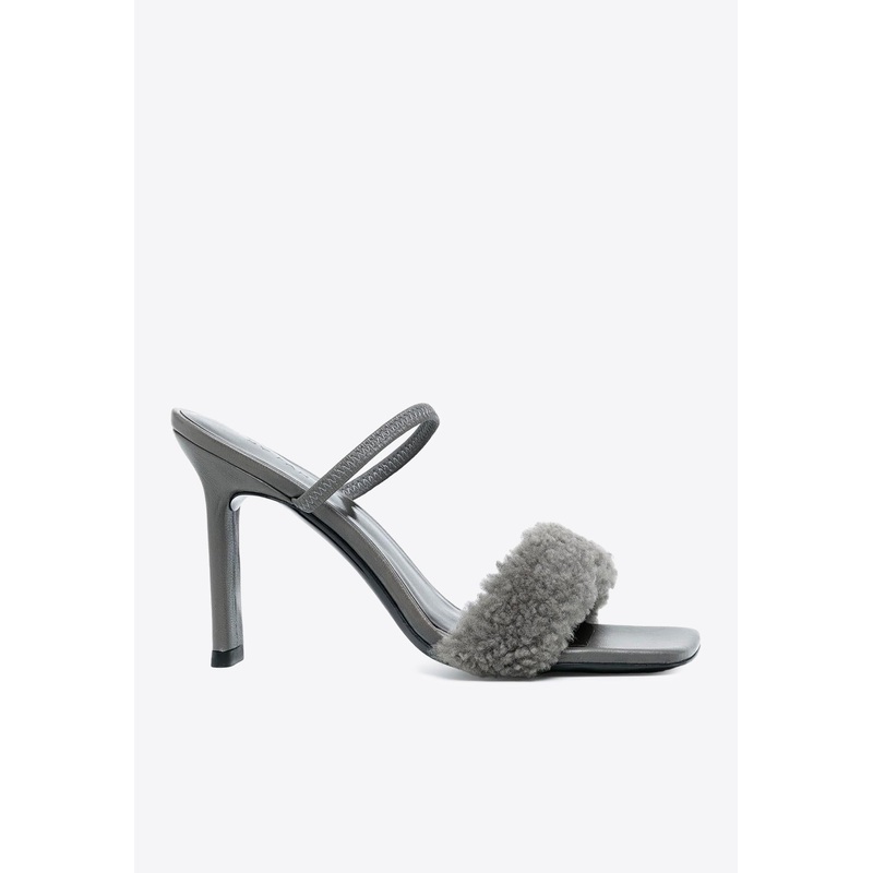 Ada 100 Shearling Strap Sandals Gray wshoeseu_EU 36