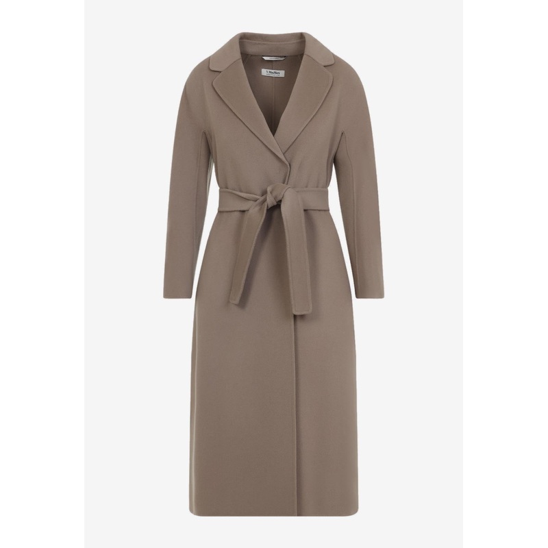 Esturia Belted Wool Coat Brown wrtwit_IT 36