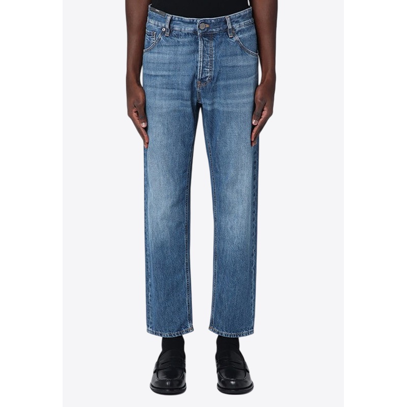 Faded Straight-Leg Jeans Blue mrtwbottoms_31