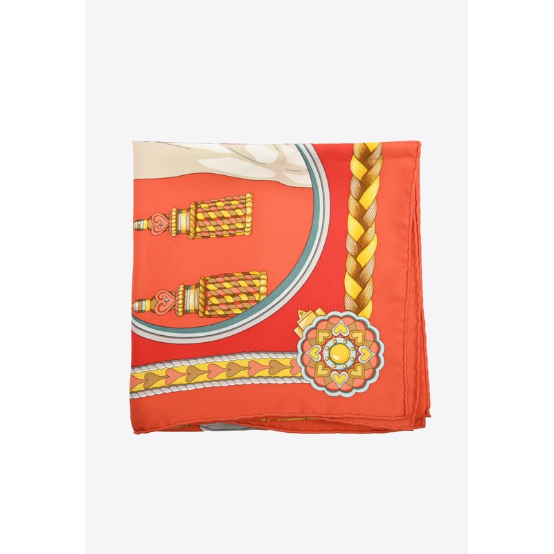 Harnais de Coeur Silk Scarf Rouge Onesize
