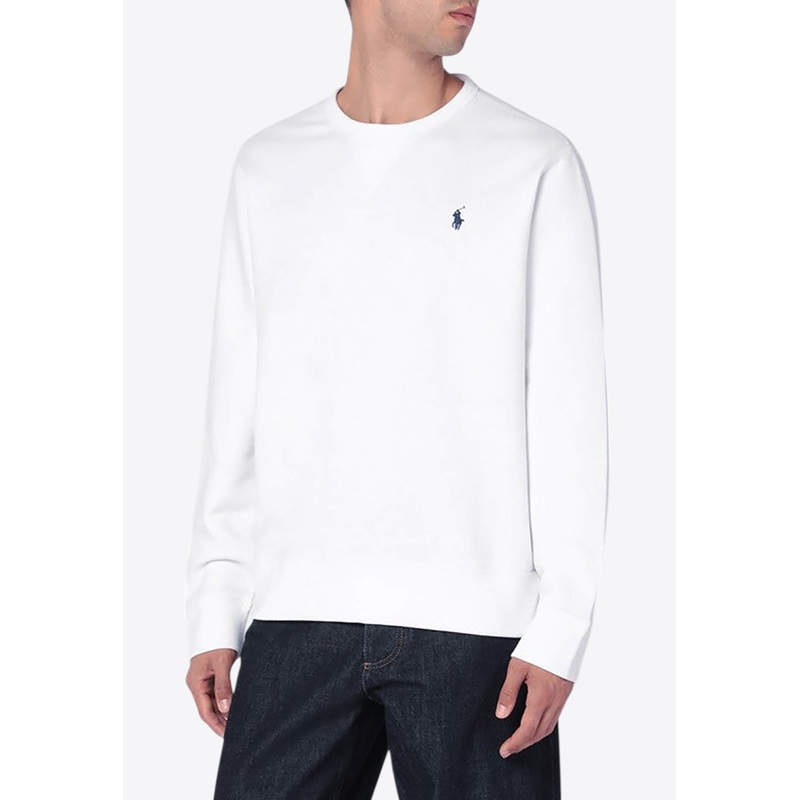 Logo Embroidered Sweatshirt White mrtwstd_S