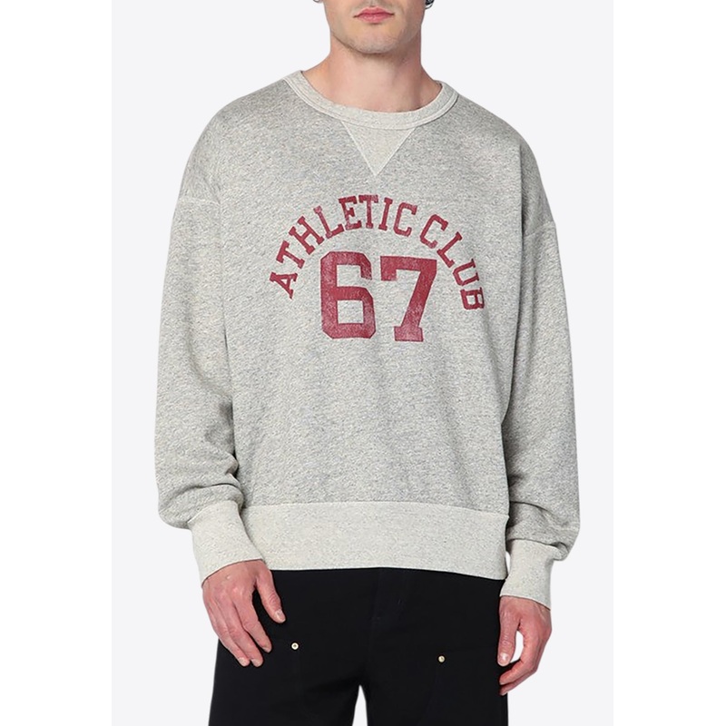 Loopback Graphic Print Sweatshirt Gray mrtwstd_M