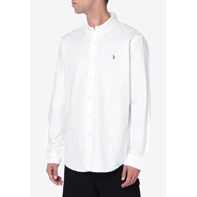 Oxford Long-Sleeved Shirt White mrtwstd_S