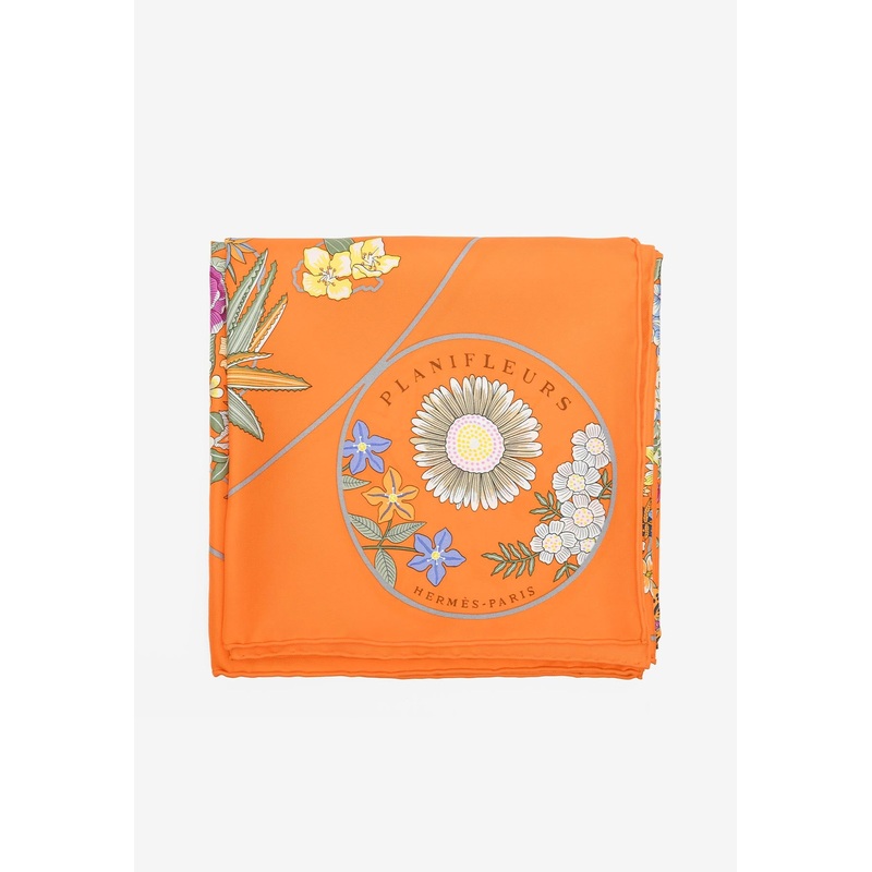 Planifleurs Silk Scarf Orange Onesize