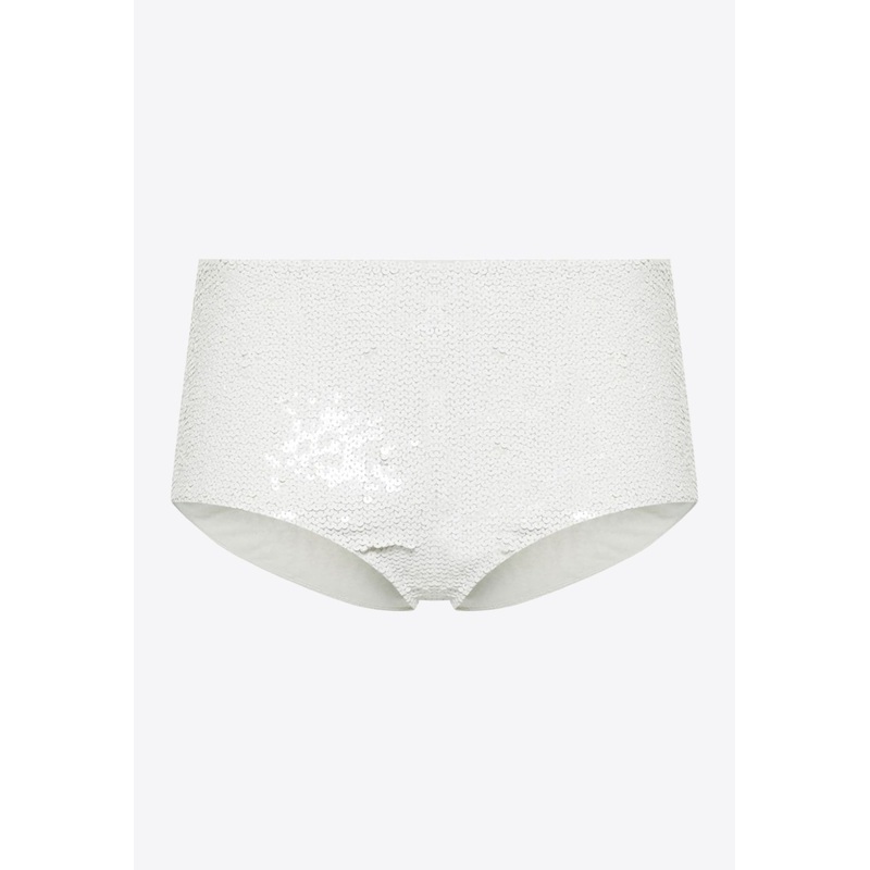 Sequined Bikini Bottoms White wrtwstd_XS