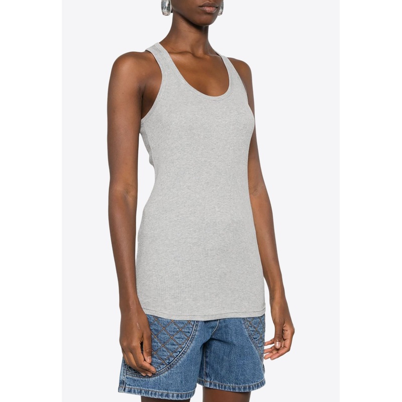 Tysha Ribbed Tank Top Gray wrtwstd_XS