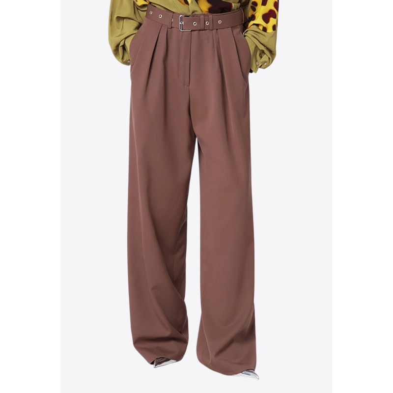 Wide-Leg Tailored Pants Taupe wrtwfr_FR 38
