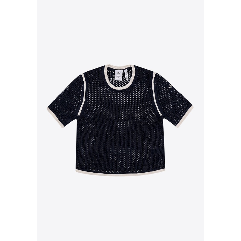 X Wales Bonner Ribbed Crewneck Sweater Blue mrtwstd_3XS