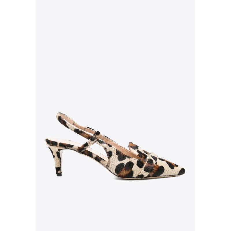 70 Leopard Print Slingback Pumps Beige wshoeseu_EU 36