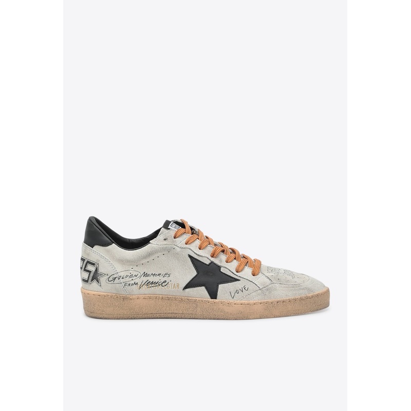 Ball Star Suede Low-Top Sneakers Gray mshoeseu_EU 43