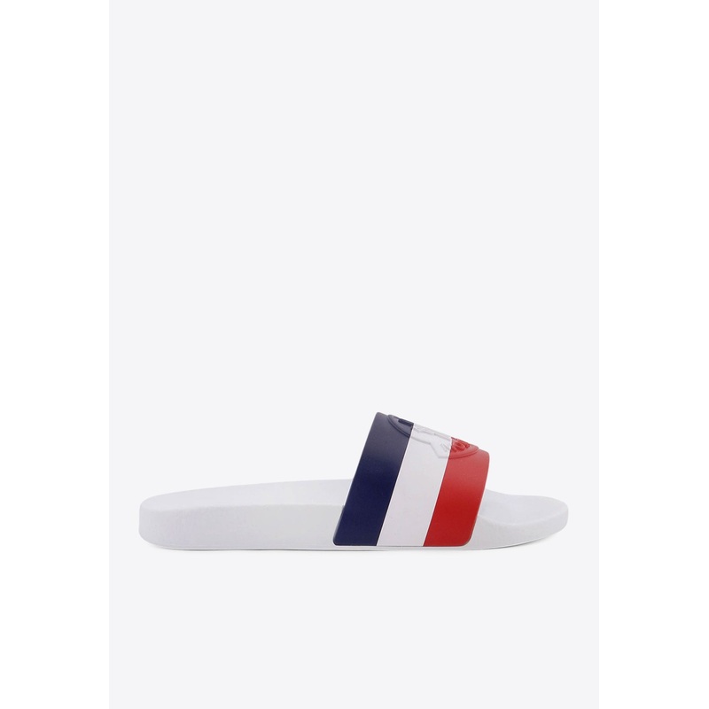 Basile Embossed Logo Slides White mshoeseu_EU 39