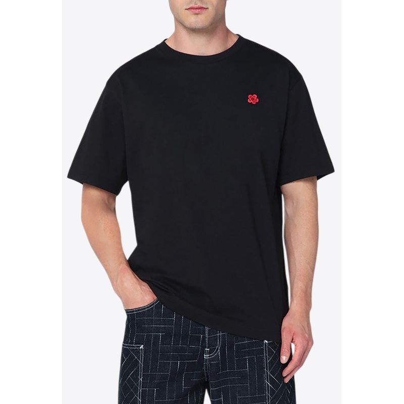 Boke Flower Embroidered T-shirt Black mrtwstd_M