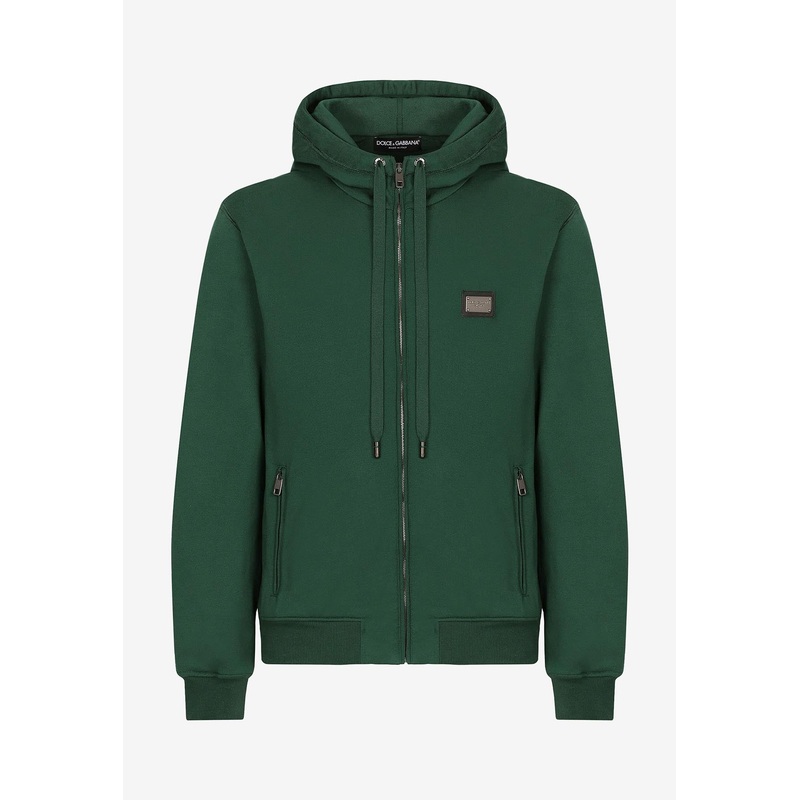 Logo Zip-Up Hoodie Green mrtwit_IT 46