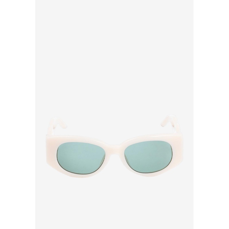 Memphis Rectangular Sunglasses Green Onesize