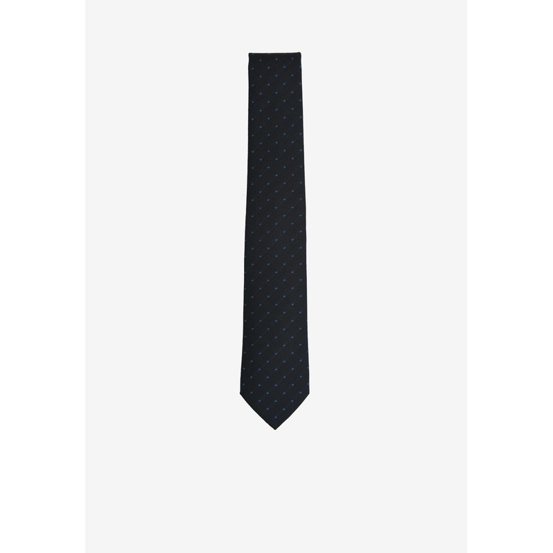 Micro H Silk Tie Bleu Marine Onesize