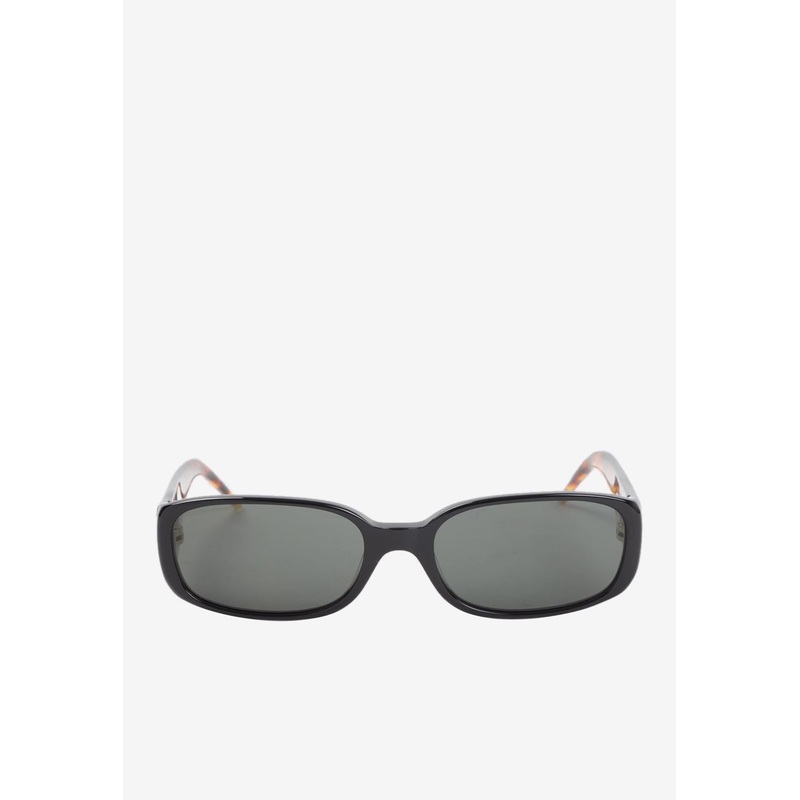 Oval Acetate Sunglasses Black Onesize
