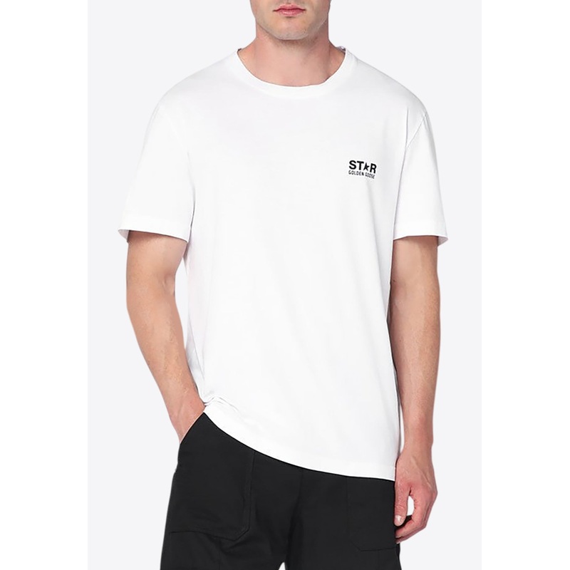 Star Print Crewneck T-shirt White mrtwstd_M