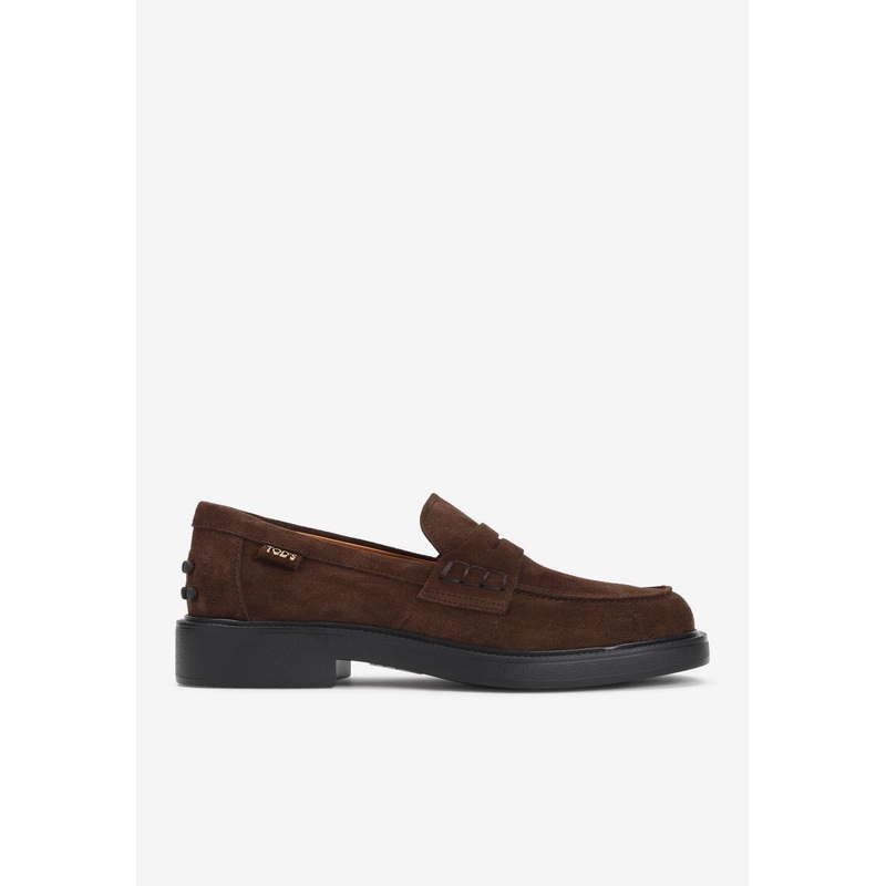 Suede Penny Loafers Brown wshoeseu_EU 36