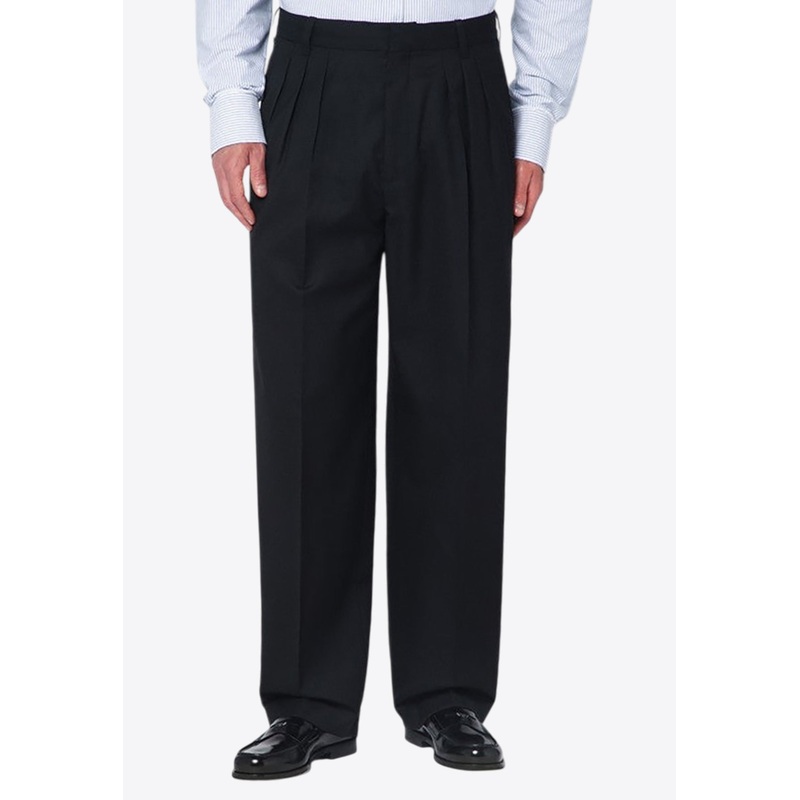 Wool Straight-Leg Pants Black mrtwfr_FR 38