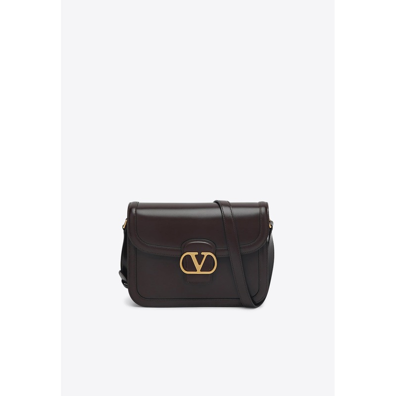 9TO5  Calf Leather Crossbody Bag Brown Onesize
