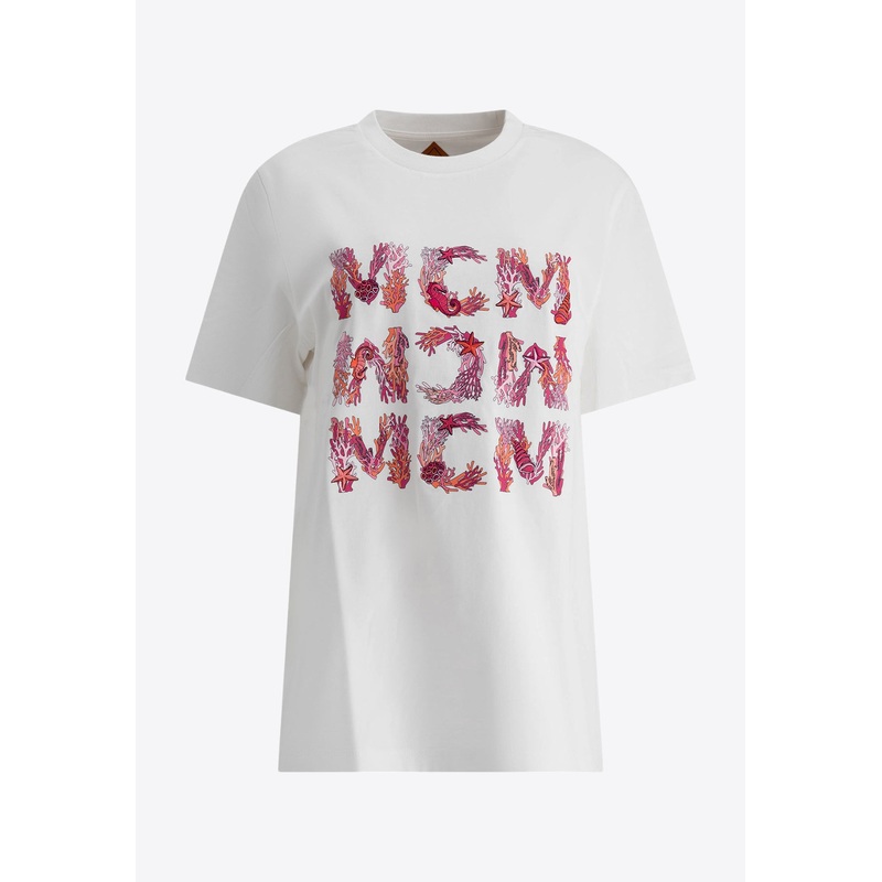 Aquatic Logo Print T-shirt White wrtwstd_XS