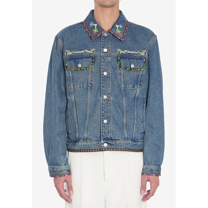 Beaded Denim Jacket Blue mrtwit_IT 48