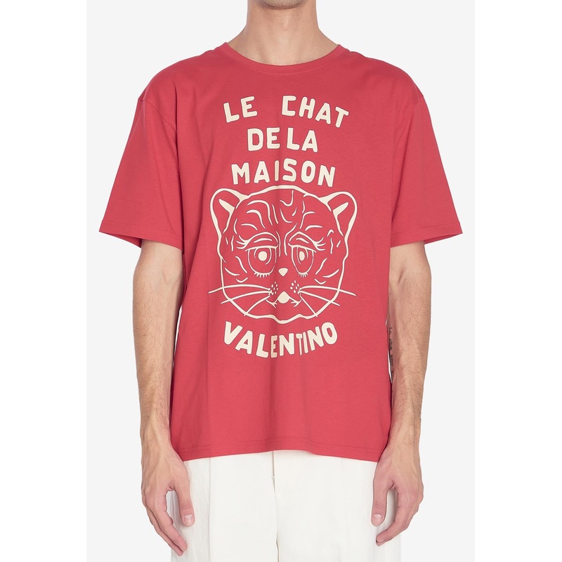 Chat De La Maison Printed T-shirt Red mrtwstd_M