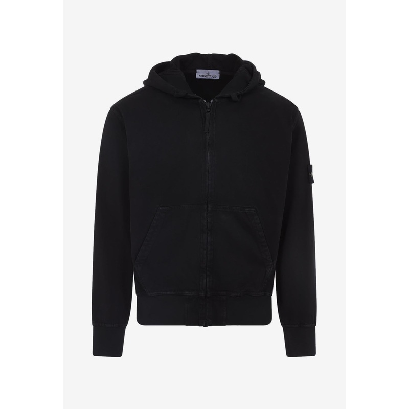 Logo-Patch Zip-Up Hoodie Black mrtwstd_S