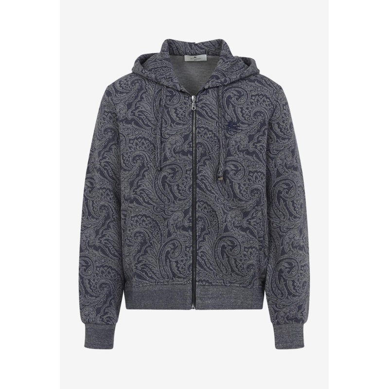 Paisley Zip-Up Hoodie Blue mrtwstd_L