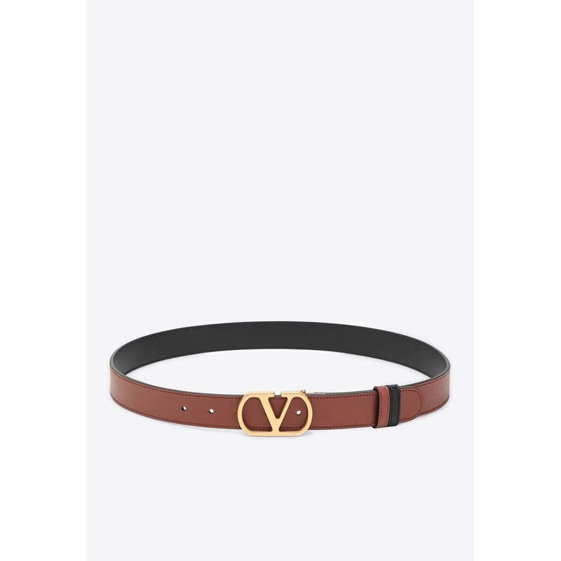 Reversible VLogo Signature Belt Brown 85