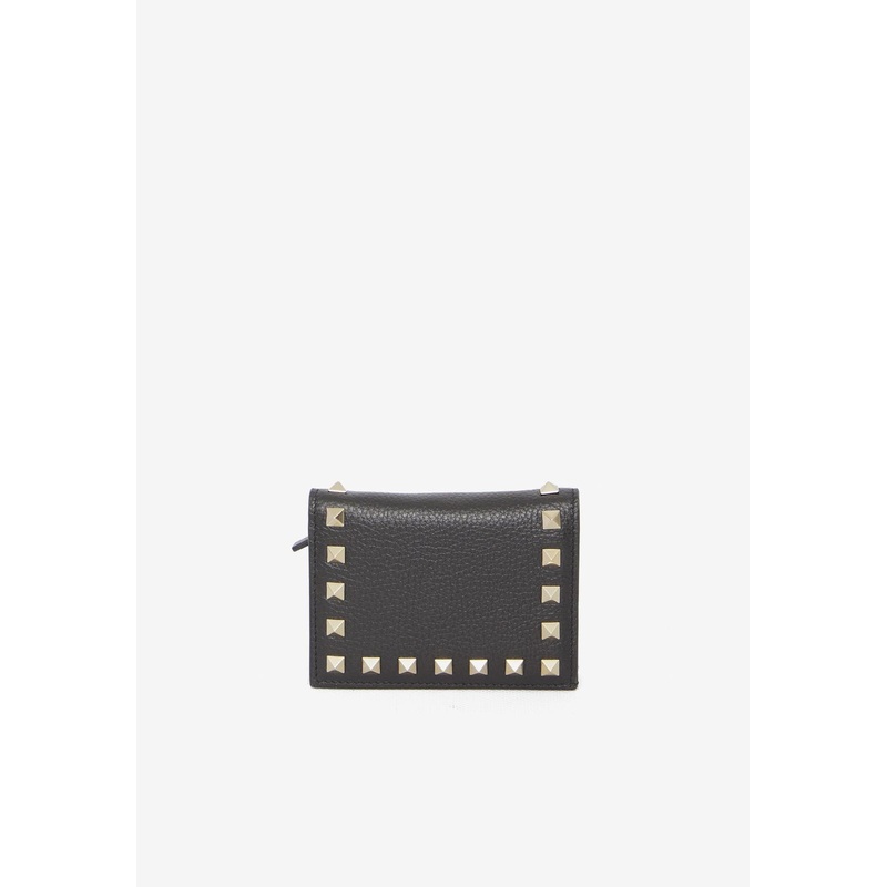 Rockstud Leather Wallet Black Onesize