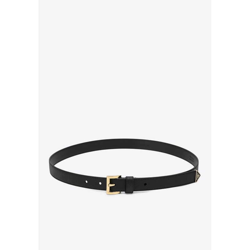 Saffiano Leather Belt Black 75