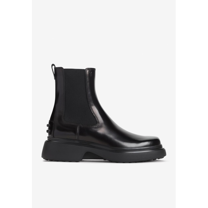 Shiny Leather Ankle Boots Black wshoeseu_EU 36