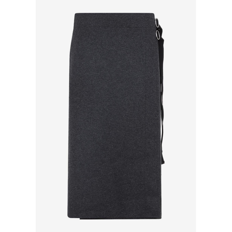 Wrap Wool Midi Skirt Gray wrtwde_DE 34